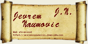 Jevrem Naumović vizit kartica